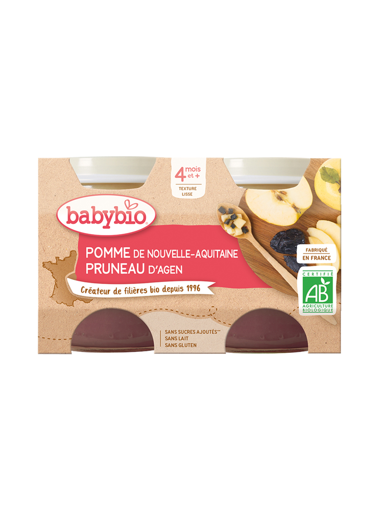 Babybio Pomme de Nouvelle-Aquitaine Pruneau d'Agen